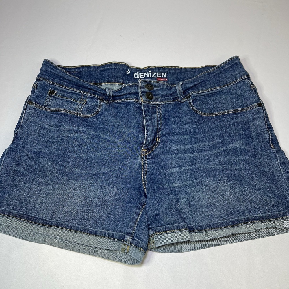 Denizen Levis Women's‎ Size 14 Shorts High Rise Blue Denim Jean 4" Inseam